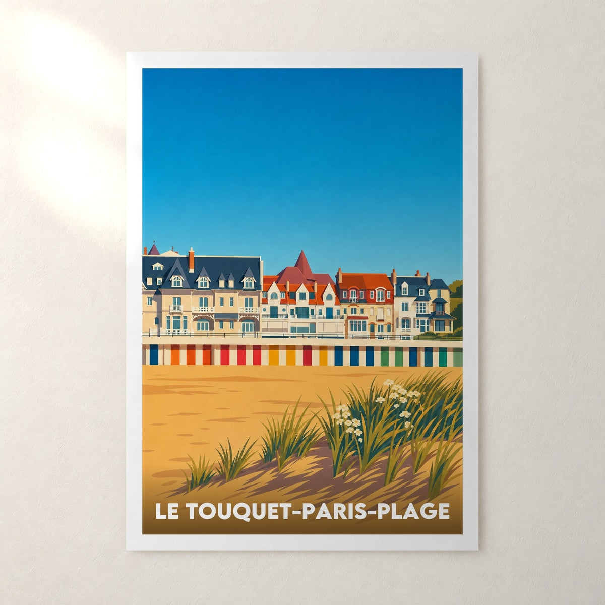 Affiche Le Touquet-Paris-Plage – sans cadre, accrochée au mur