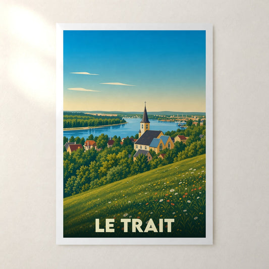 Affiche Le Trait – sans cadre, accrochée au mur