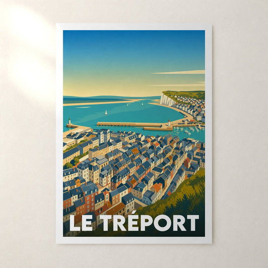 Affiche Le Tréport – sans cadre, accrochée au mur