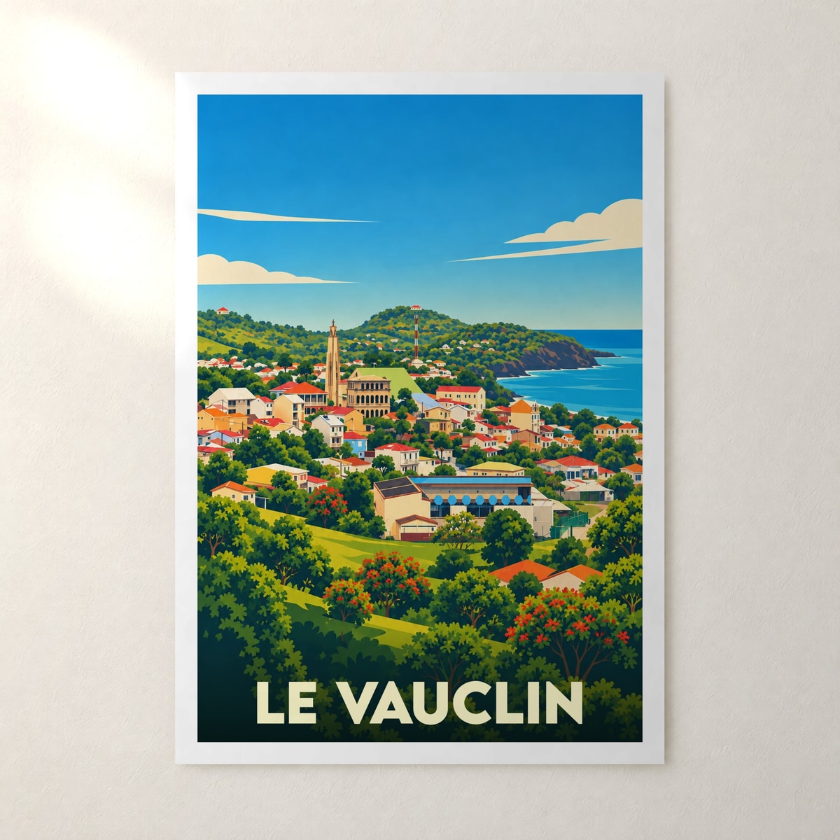 Affiche Le Vauclin – sans cadre, accrochée au mur