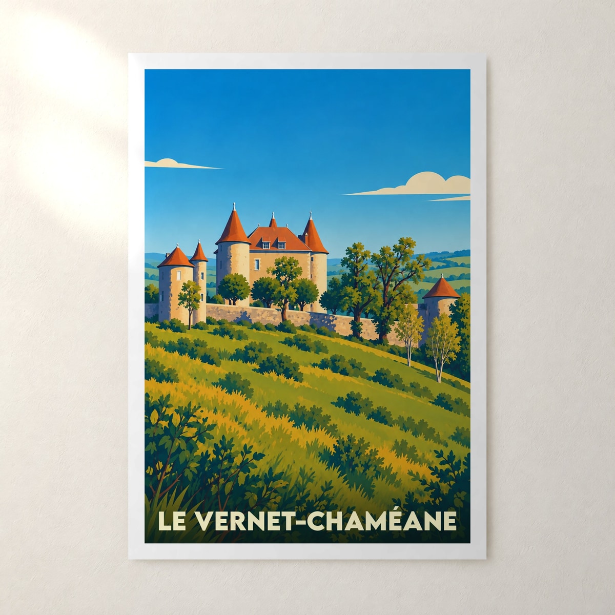 Affiche Le Vernet-Chaméane – sans cadre, accrochée au mur