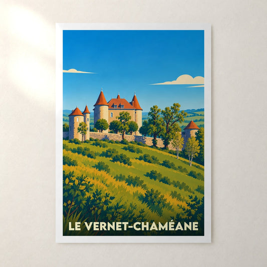 Affiche Le Vernet-Chaméane – sans cadre, accrochée au mur