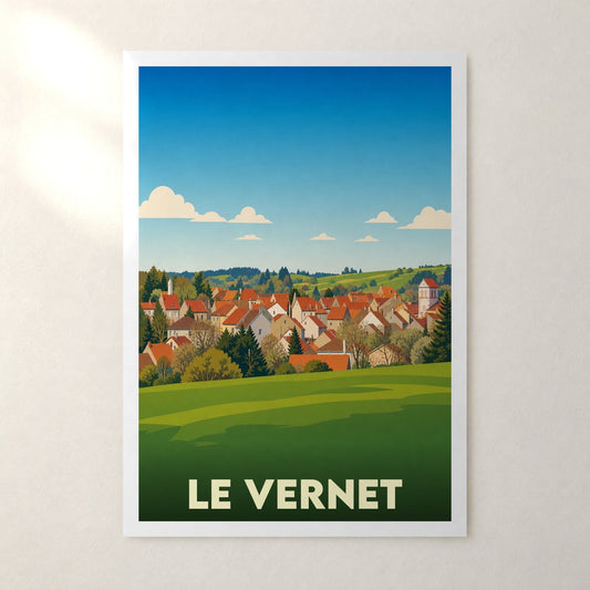 Affiche Le Vernet – sans cadre, accrochée au mur