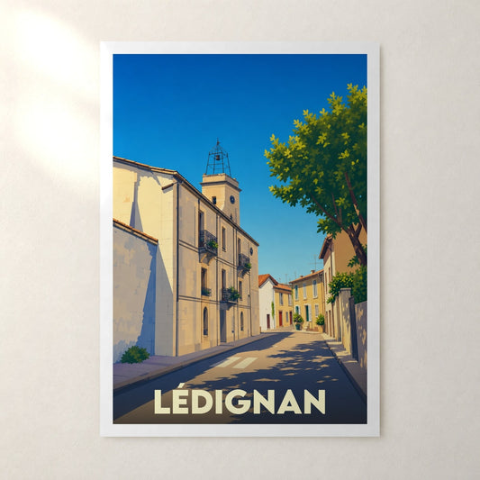 Affiche Lédignan – sans cadre, accrochée au mur