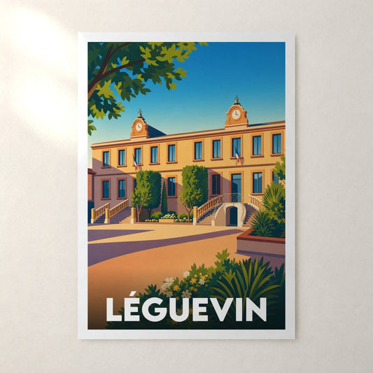 Affiche Léguevin – sans cadre, accrochée au mur