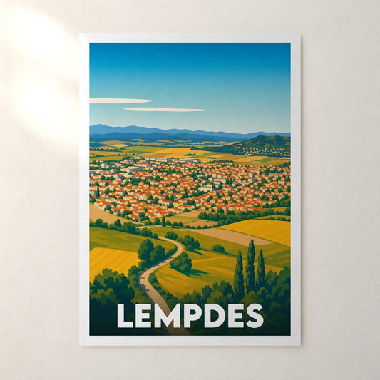 Affiche Lempdes – sans cadre, accrochée au mur