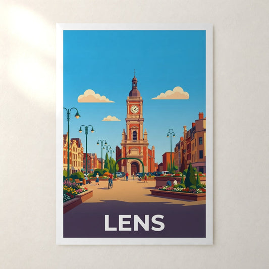 Affiche Lens – sans cadre, accrochée au mur