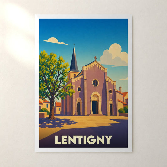Affiche Lentigny – sans cadre, accrochée au mur