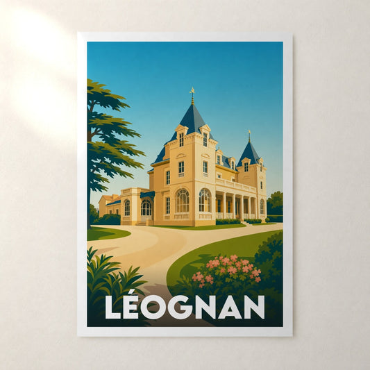 Affiche Léognan – sans cadre, accrochée au mur