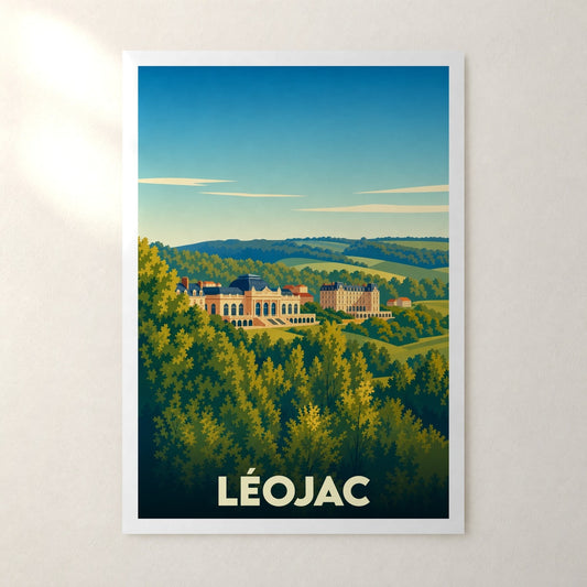 Affiche Léojac – sans cadre, accrochée au mur