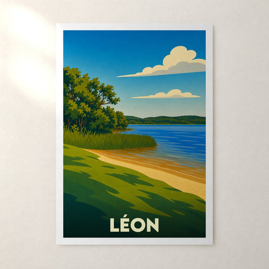Affiche Léon – sans cadre, accrochée au mur