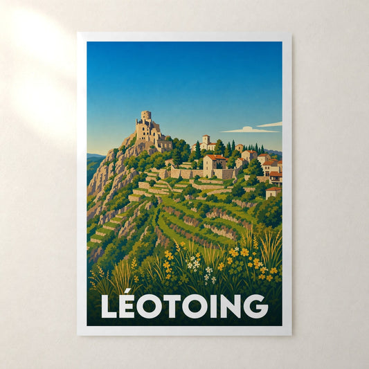 Affiche Léotoing – sans cadre, accrochée au mur