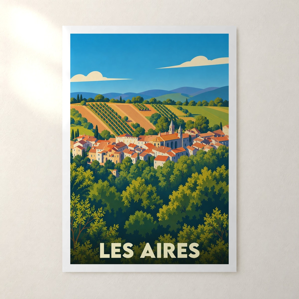 Affiche Les Aires – sans cadre, accrochée au mur
