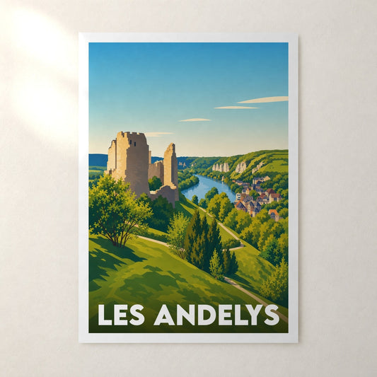 Affiche Les Andelys – sans cadre, accrochée au mur