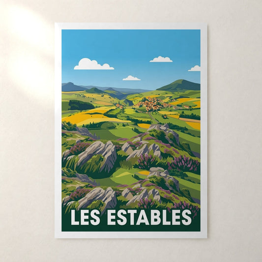 Affiche Les Estables – sans cadre, accrochée au mur