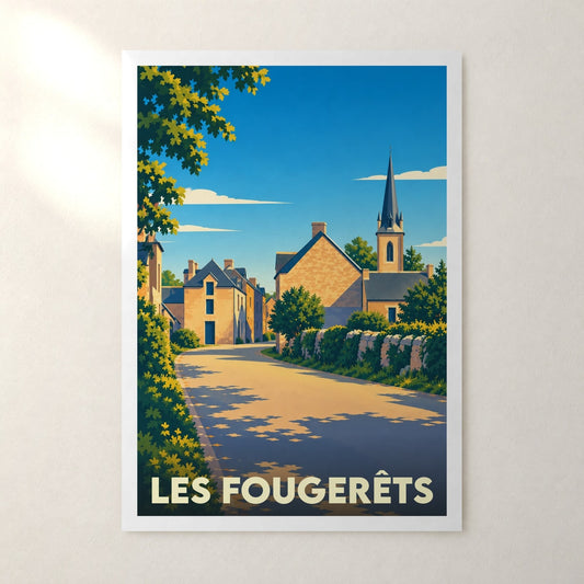 Affiche Les Fougerêts – sans cadre, accrochée au mur