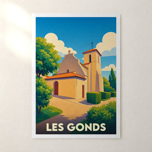 Affiche Les Gonds – sans cadre, accrochée au mur