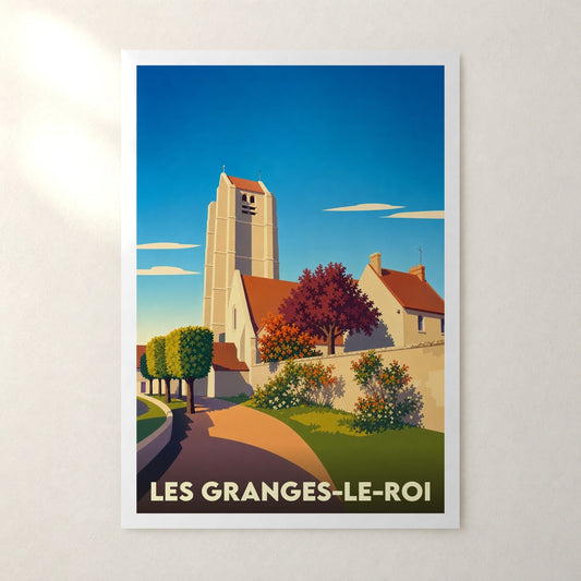 Affiche Les Granges-le-Roi – sans cadre, accrochée au mur