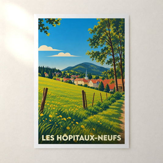Affiche Les Hôpitaux-Neufs – sans cadre, accrochée au mur
