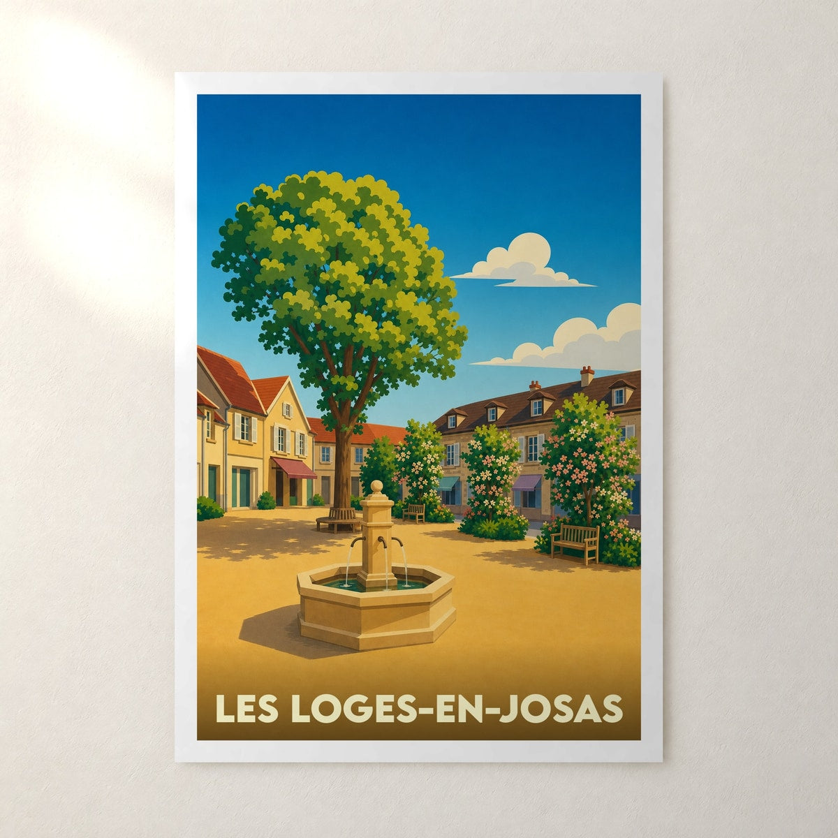 Affiche Les Loges-en-Josas – sans cadre, accrochée au mur