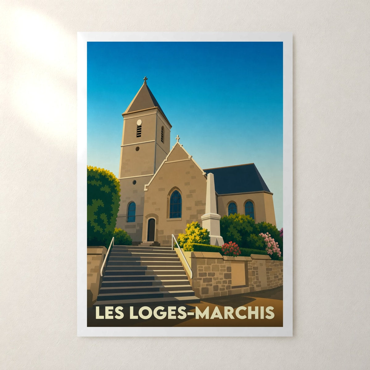 Affiche Les Loges-Marchis – sans cadre, accrochée au mur