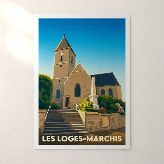 Affiche Les Loges-Marchis – sans cadre, accrochée au mur