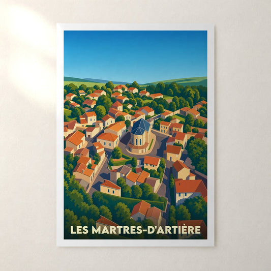 Affiche Les Martres-d'Artière – sans cadre, accrochée au mur