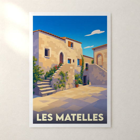 Affiche Les Matelles – sans cadre, accrochée au mur
