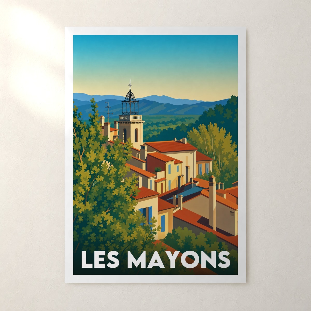 Affiche Les Mayons – sans cadre, accrochée au mur