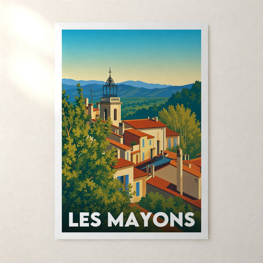 Affiche Les Mayons – sans cadre, accrochée au mur