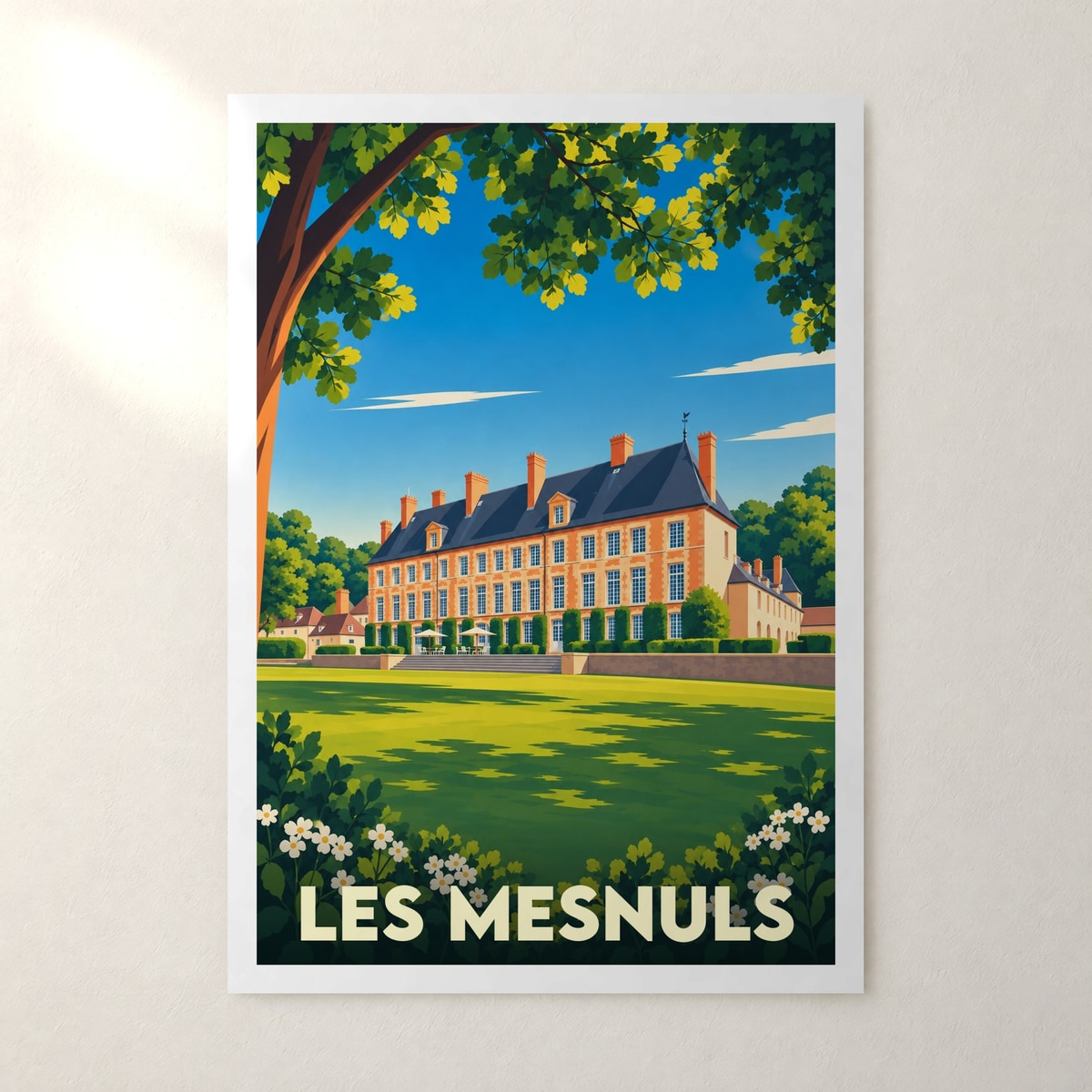 Affiche Les Mesnuls – sans cadre, accrochée au mur