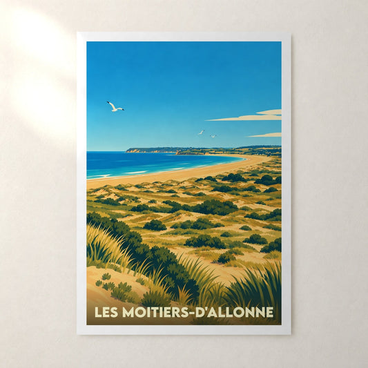 Affiche Les Moitiers-d'Allonne – sans cadre, accrochée au mur