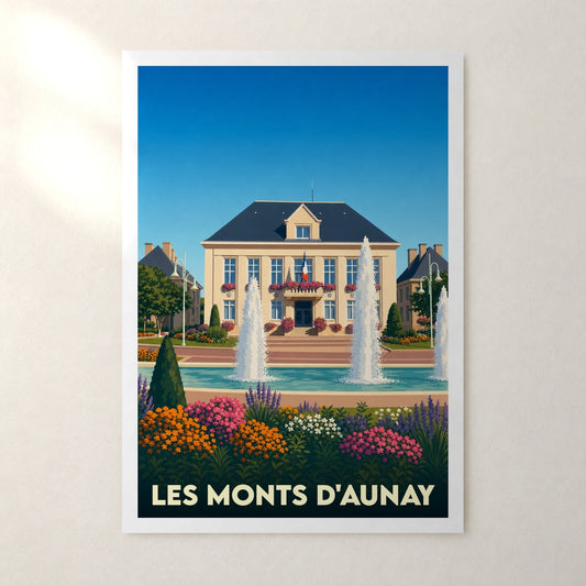 Affiche Les Monts d'Aunay – sans cadre, accrochée au mur