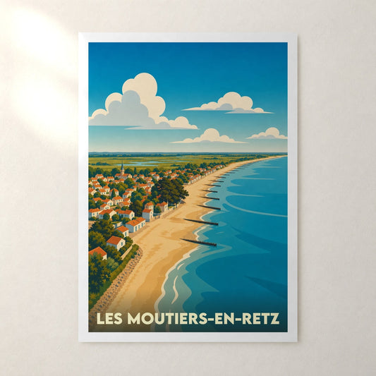 Affiche Les Moutiers-en-Retz – sans cadre, accrochée au mur