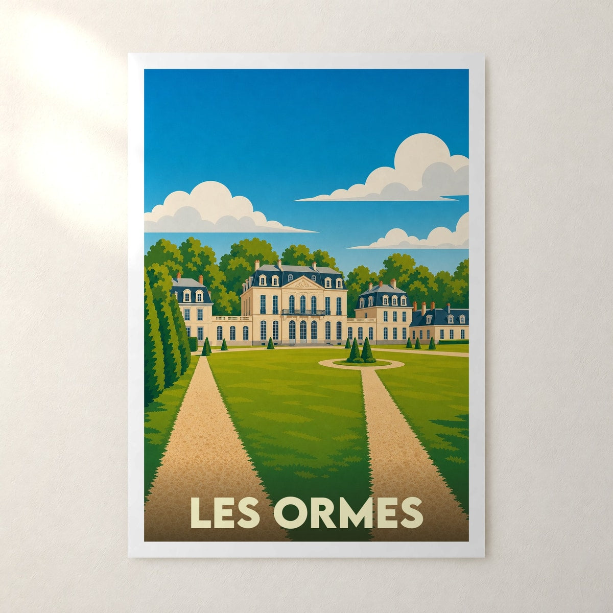 Affiche Les Ormes – sans cadre, accrochée au mur