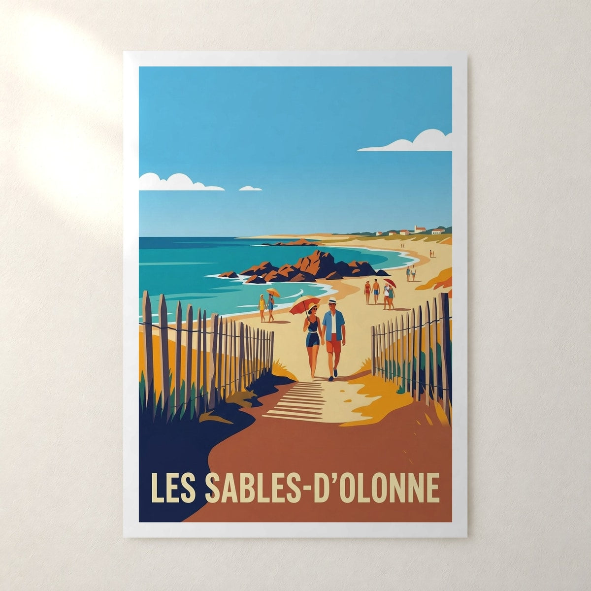 Affiche Les Sables-d'Olonne – sans cadre, accrochée au mur