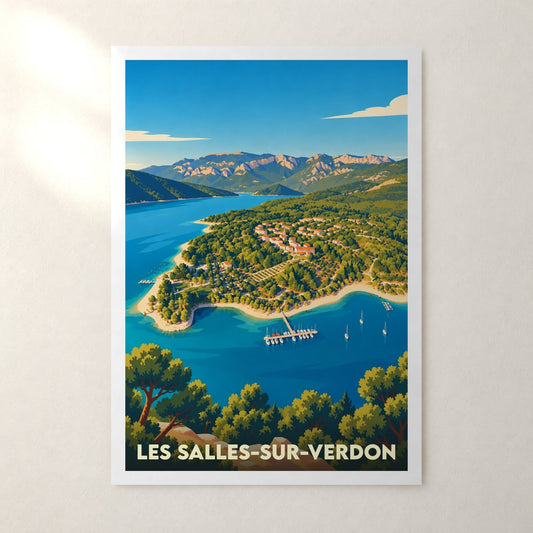 Affiche Les Salles-sur-Verdon – sans cadre, accrochée au mur