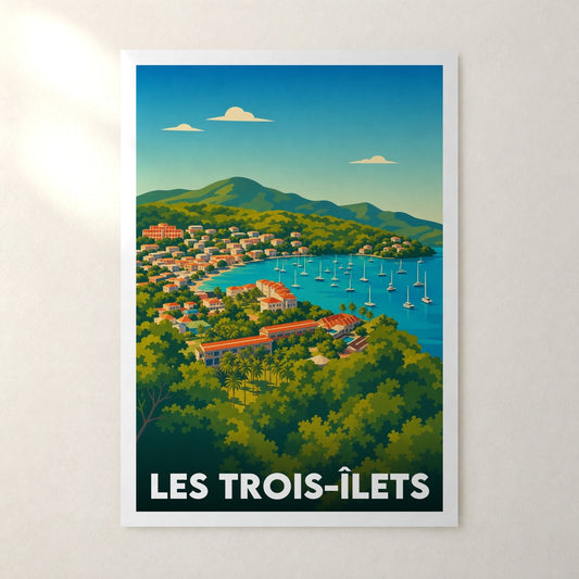 Affiche Les Trois-Îlets – sans cadre, accrochée au mur