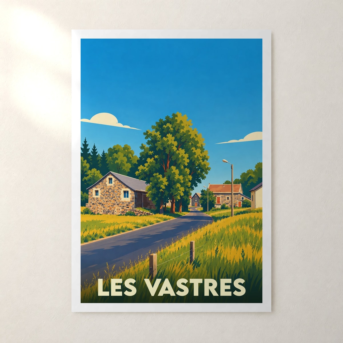 Affiche Les Vastres – sans cadre, accrochée au mur