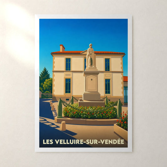 Affiche Les Velluire-sur-Vendée – sans cadre, accrochée au mur