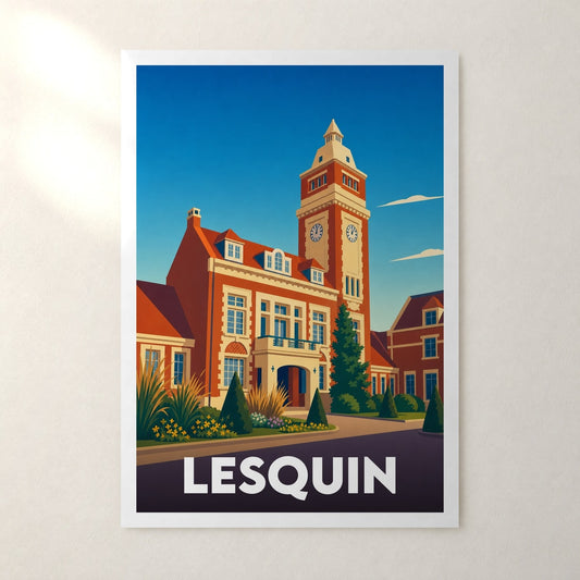 Affiche Lesquin – sans cadre, accrochée au mur