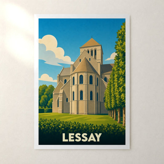 Affiche Lessay – sans cadre, accrochée au mur