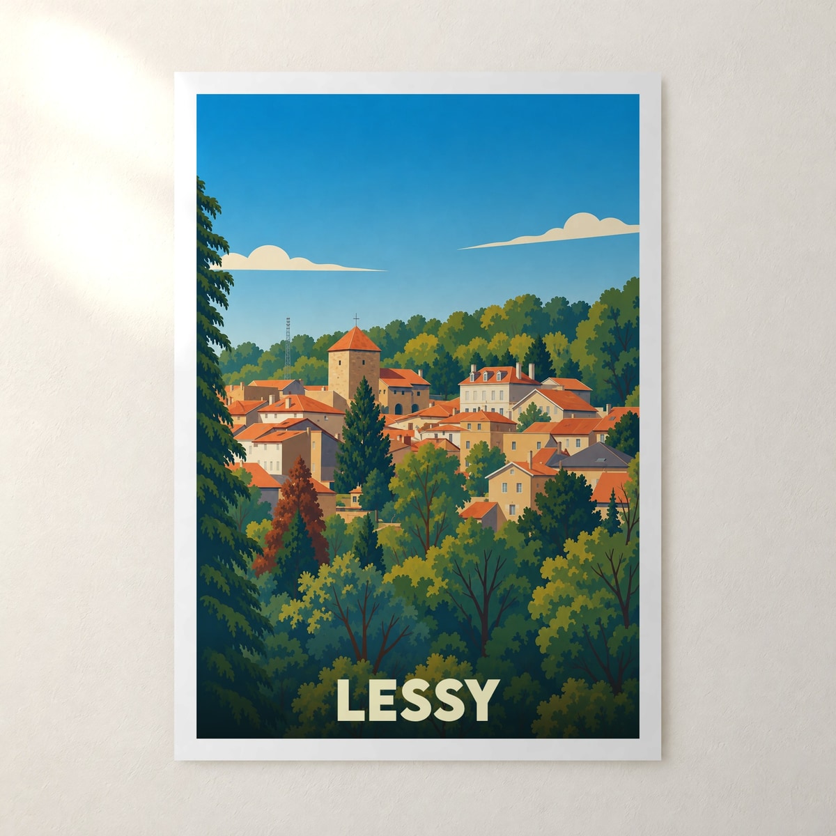 Affiche Lessy – sans cadre, accrochée au mur