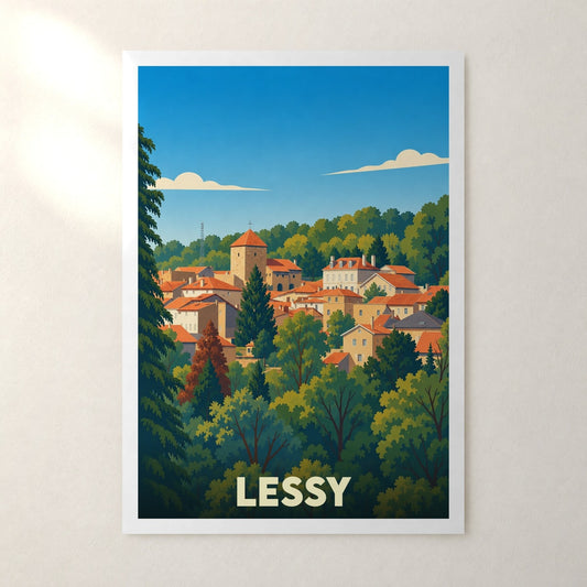 Affiche Lessy – sans cadre, accrochée au mur