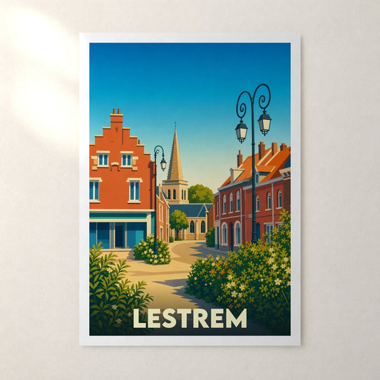 Affiche Lestrem – sans cadre, accrochée au mur