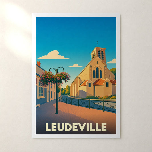 Affiche Leudeville – sans cadre, accrochée au mur