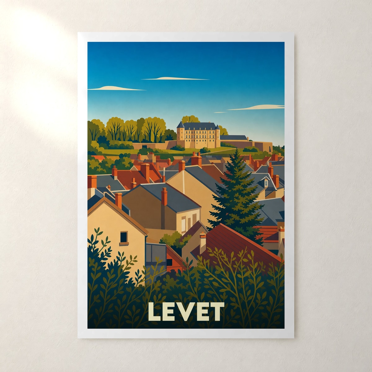 Affiche Levet – sans cadre, accrochée au mur