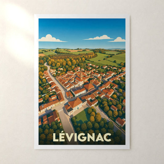 Affiche Lévignac – sans cadre, accrochée au mur