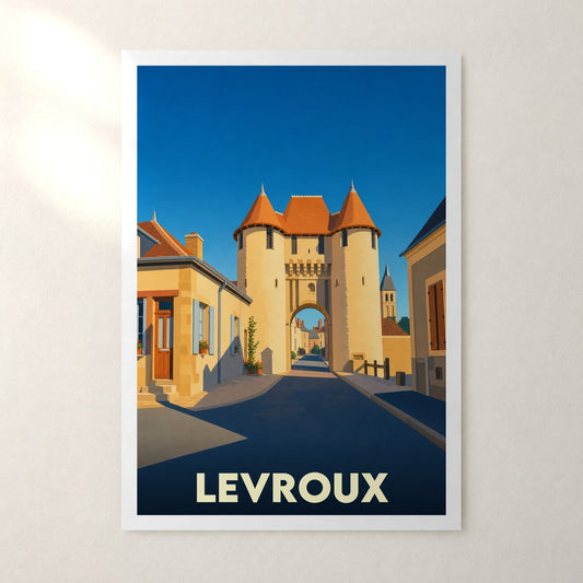 Affiche Levroux – sans cadre, accrochée au mur