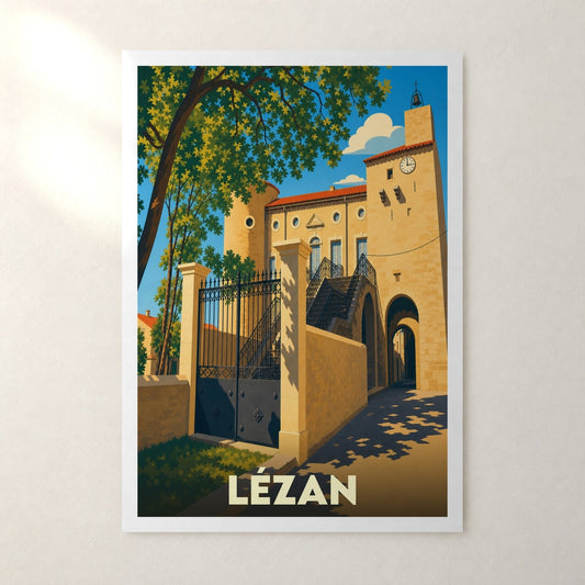 Affiche Lézan – sans cadre, accrochée au mur